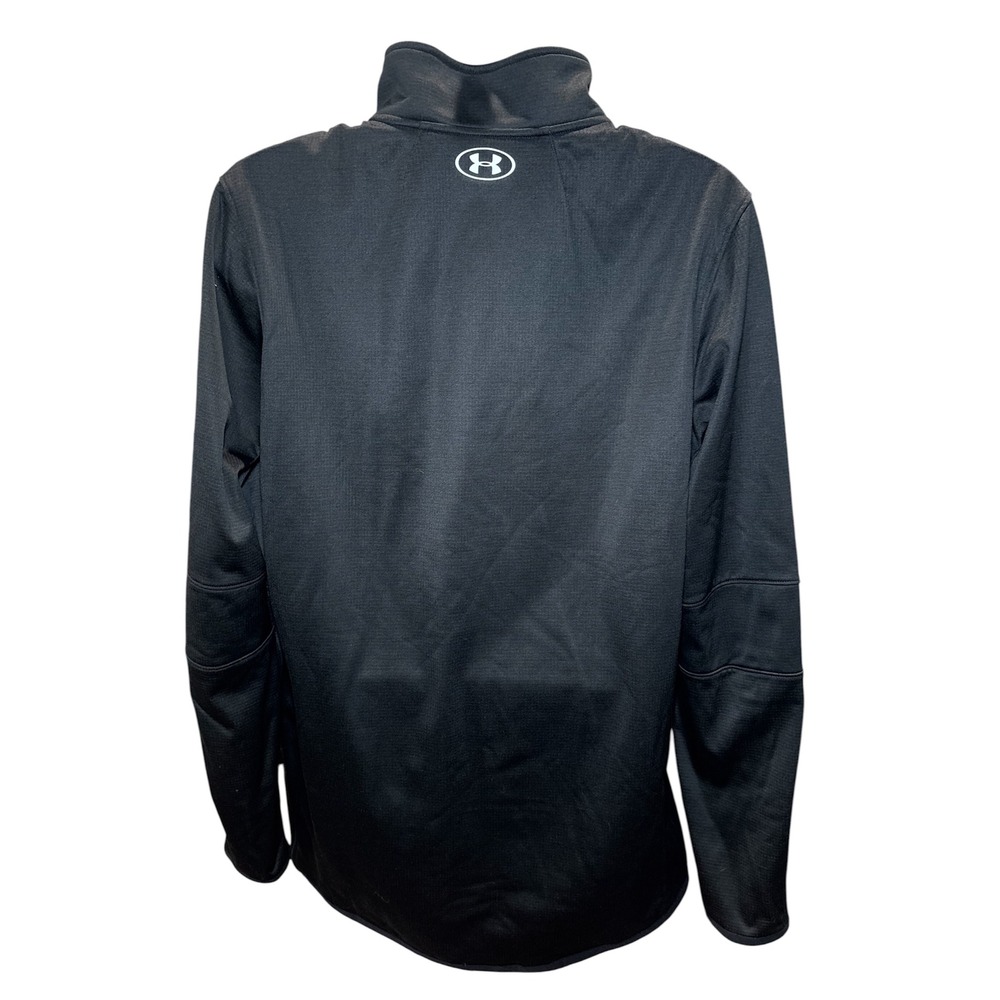 Under Armour ColdGear Reactor Mens 1/4 Zip Pullover XL Tall Black Fitted - Picture 2 of 6